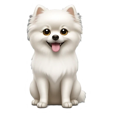 White Pomeranian short hair sticker