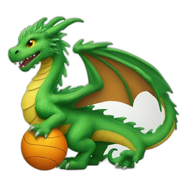 Dragon with ball sticker