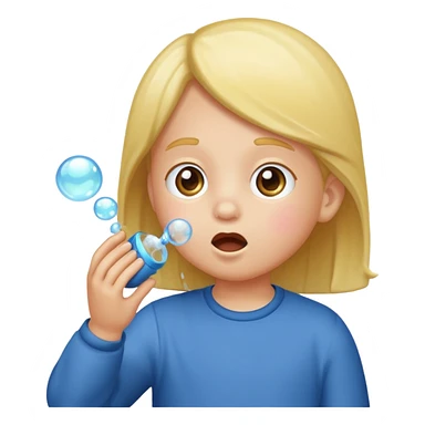 Bubble Blowing Kid sticker