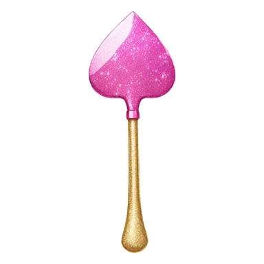 pink sparkly spade sticker