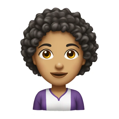 Curly head Latina sticker