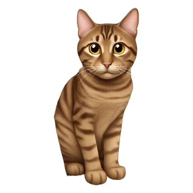 Brown tabby cat on bus seat sticker