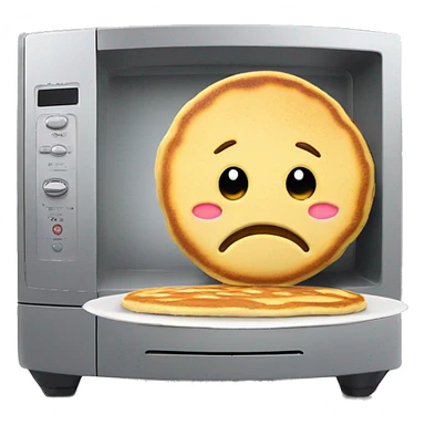 Sad pancakes left behind in a microwave  sticker