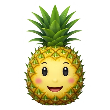 Do a very happy pinapple emoji sticker