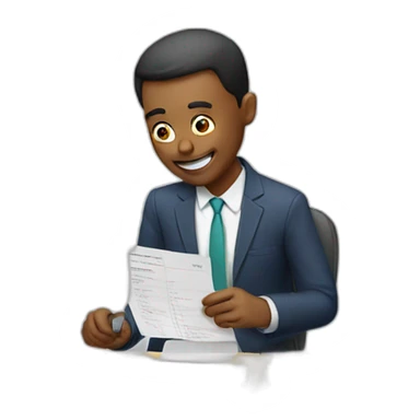 someone doing a tax return sticker