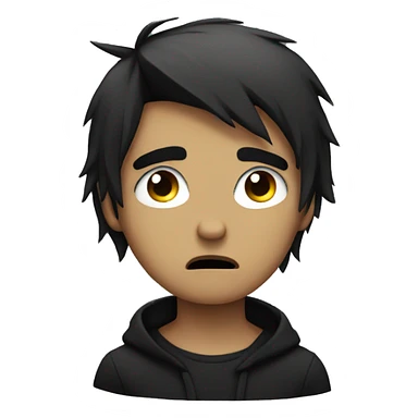 Emo boy disapproving sticker