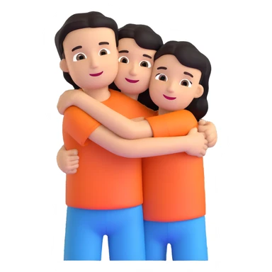 two friends hugging sticker