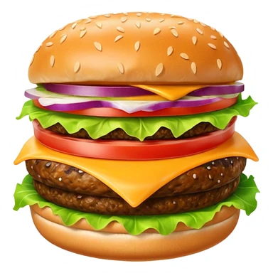 a burger sticker