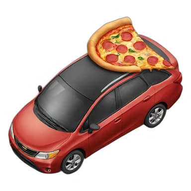 Pizza on the car sticker