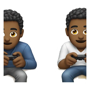 two men play video games sticker