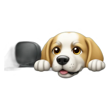 Un chien dans une voiture sticker