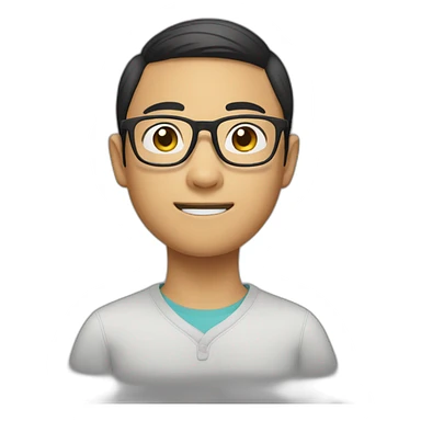 onloop asian boy in specs sticker