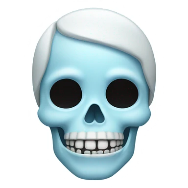 baby blue skeleton sticker