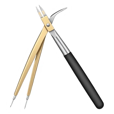 Tweezers for picking out eyebrows sticker