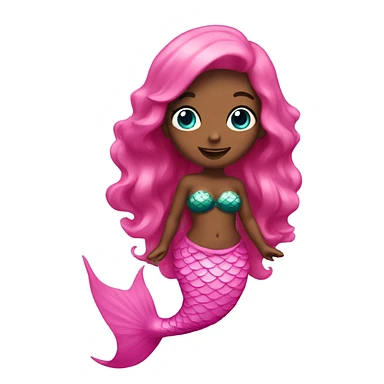 pink mermaid sticker