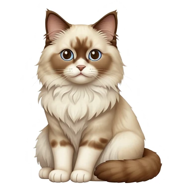 Bum ragdoll cat sticker