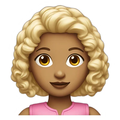 young lady doll sticker