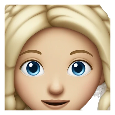 blue eyed girl in dress no teeth  sticker