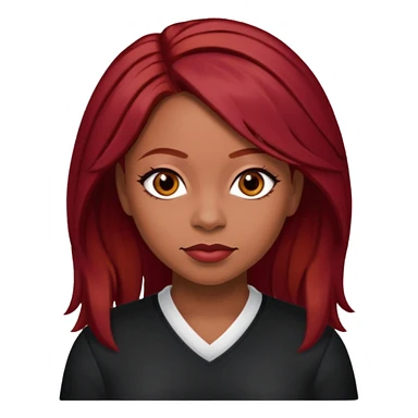 LaTavia Robeson with dark red hair sticker