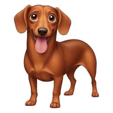 wiener dog heart sticker