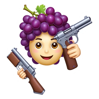 Grape with guns  sticker