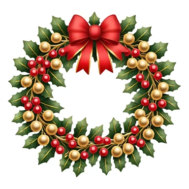 Luxary Christmas wreath with gold

 sticker