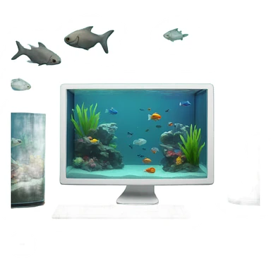  aquarium in a computer sticker
