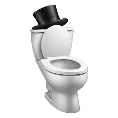 Skibidi toilet with a top hat  sticker