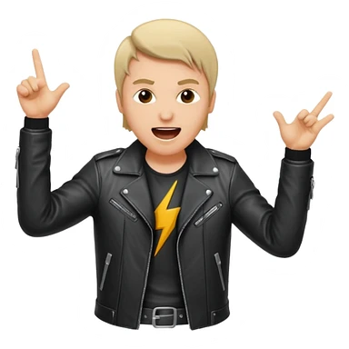 a person playing epic air guitar sticker