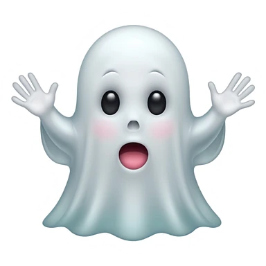 surprised ghost sticker