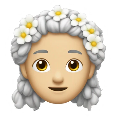 Génère moi une fleure de lyse blanche  sticker