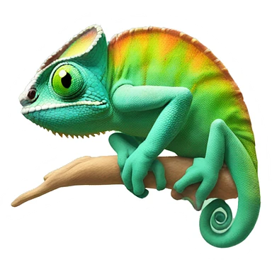 Chameleon on shoulder  sticker