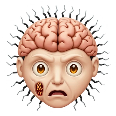 Brain is shoked sticker