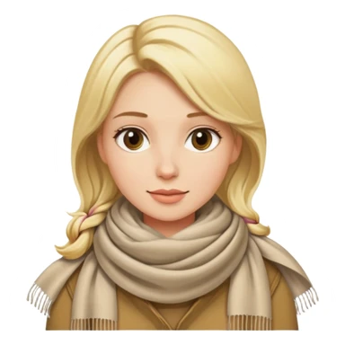 blonde in scarf portrait sticker