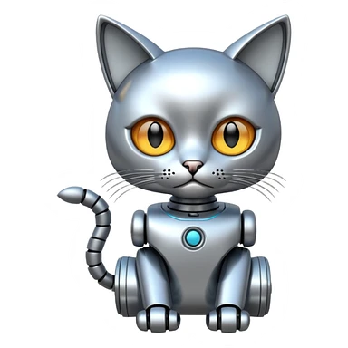 robot cat sticker