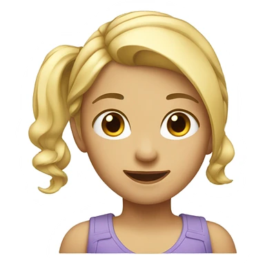 Blonde side ponytail girl sticker