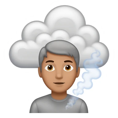 Guy surrounded by smoke gridding  sticker