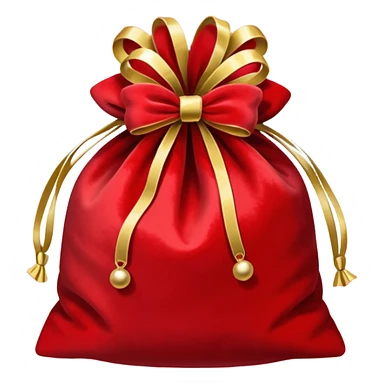 red christmas bag  sticker