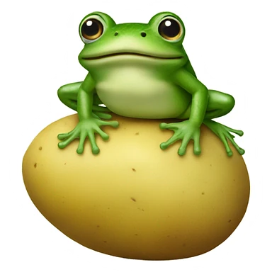 Frog riding a potato  sticker