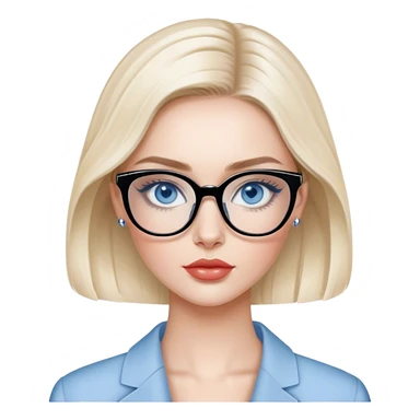 Hyper Realistic beautiful dior model, blue eyes and glasses  sticker