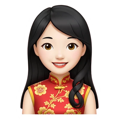 cheongsam girl, korean sticker