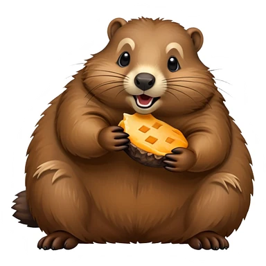 Ground hog eating  sticker