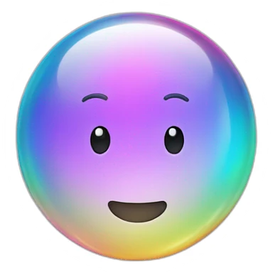 Smiling soap bubble sticker