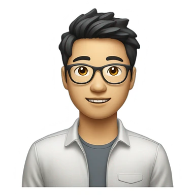 asian teen computer science major intern as software engineer in a cool tech startup sticker