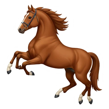 Bay horse jumping sticker