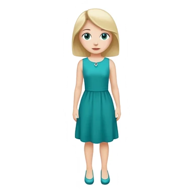 👗🧍‍♀️ merge this emojis the dress should be teal on a girl full sticker