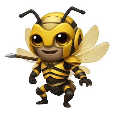 A warrior bee  sticker