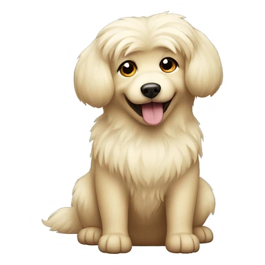 Blonde fluffy dog  sticker