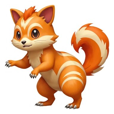 Volcanic Quilava-Furret-Linoone-fusion (full body) sticker