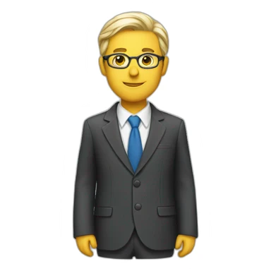 a wizard in business suit sticker